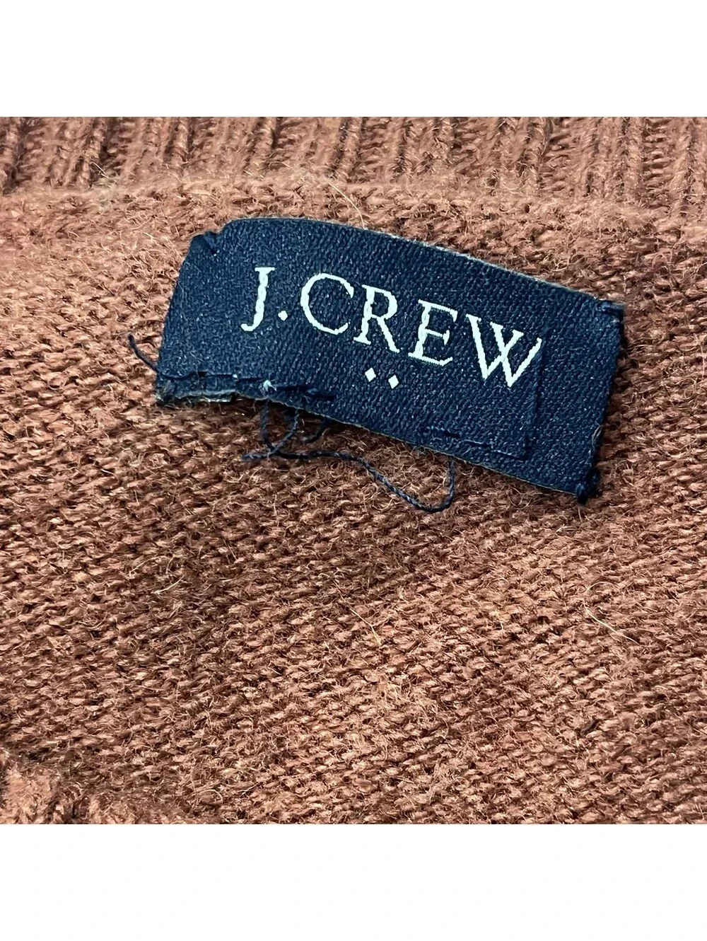 J.Crew Men’s Lambswool Crewneck Sweater Medium Chocolate Brown  Wool Preppy